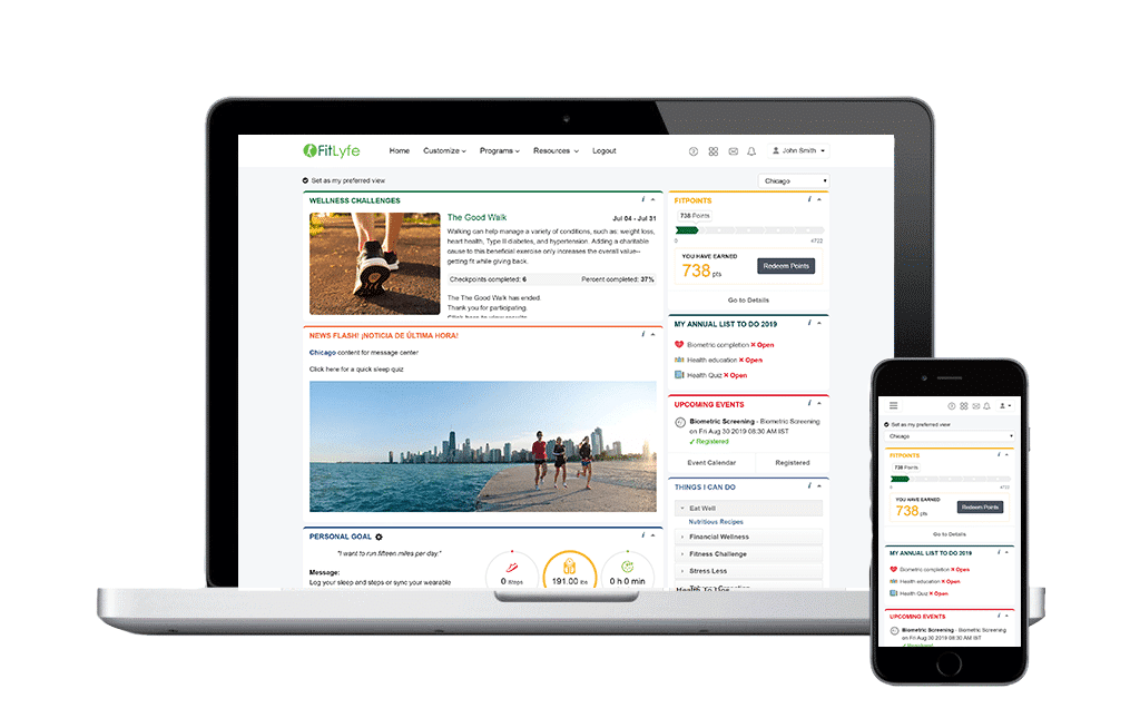FitLyfe 360 Wellness Platform for employees